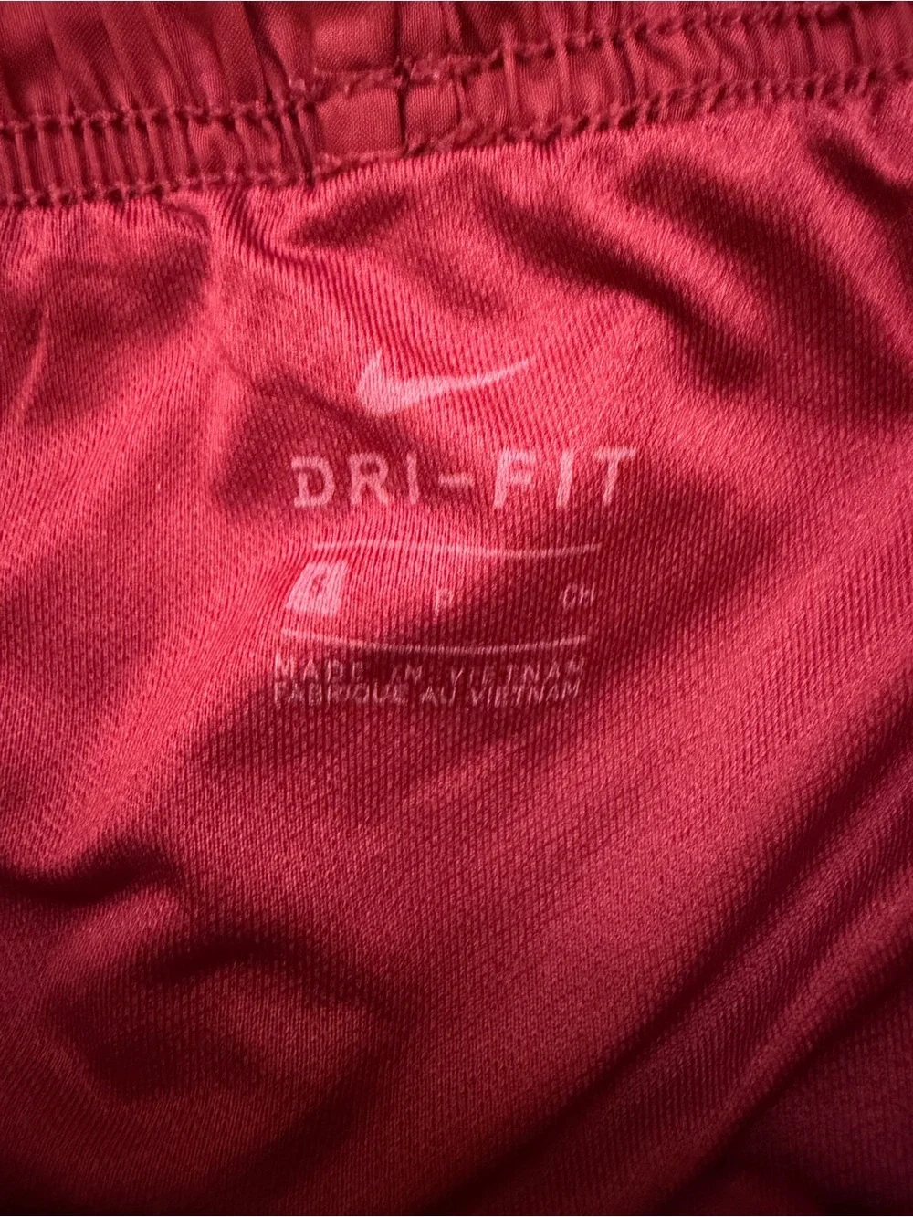 Nike Dri-FIT Running Shorts Women’s Red White Black Mesh Lined Athletic